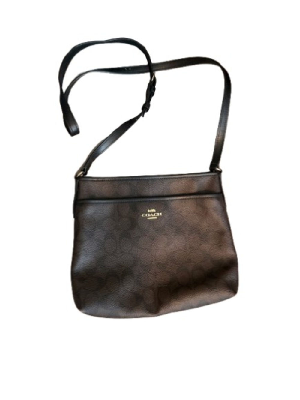 Coach Brown/Black Signature Crossbody Bag